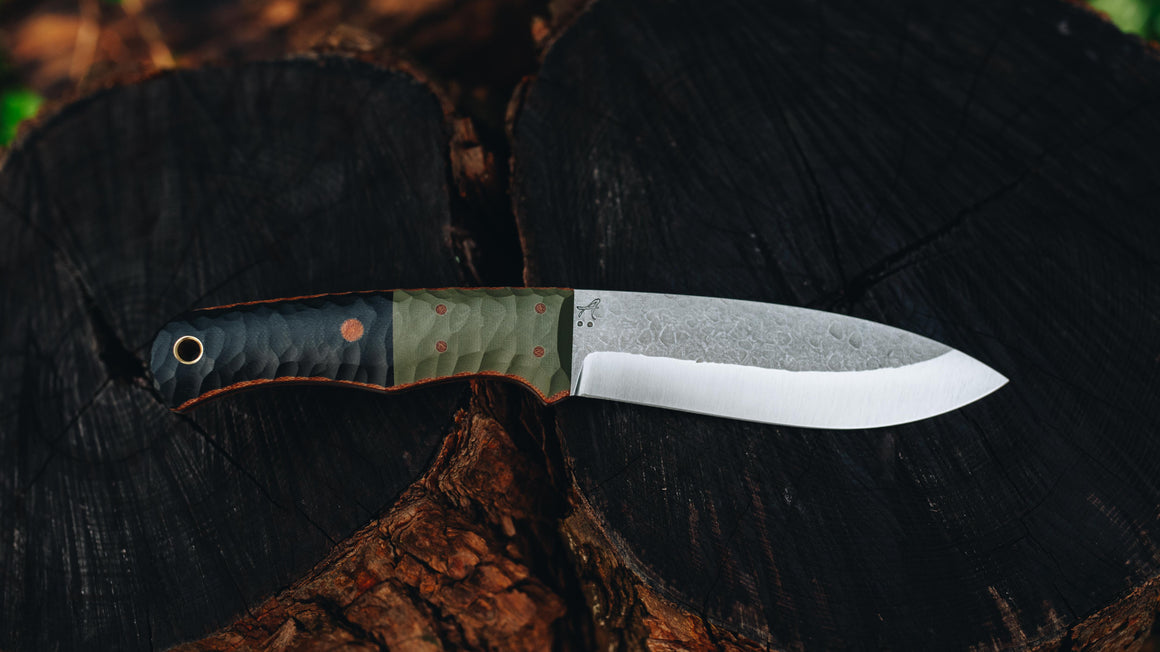 XL Mutt - in textured black/OD G-10 - (CPM 154)