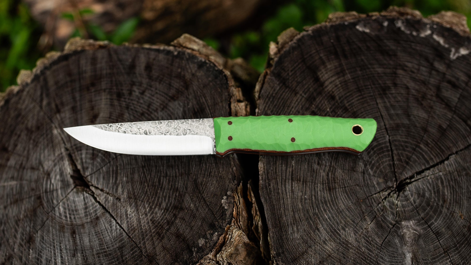 Prototype Puukko - in textured lime G10 - (Procut)