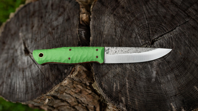 Prototype Puukko - in textured lime G10 - (Procut)