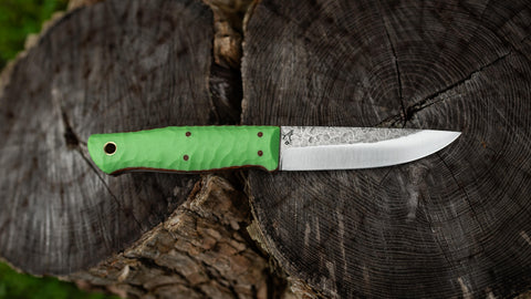 Prototype Puukko - in textured lime G10 - (Procut)