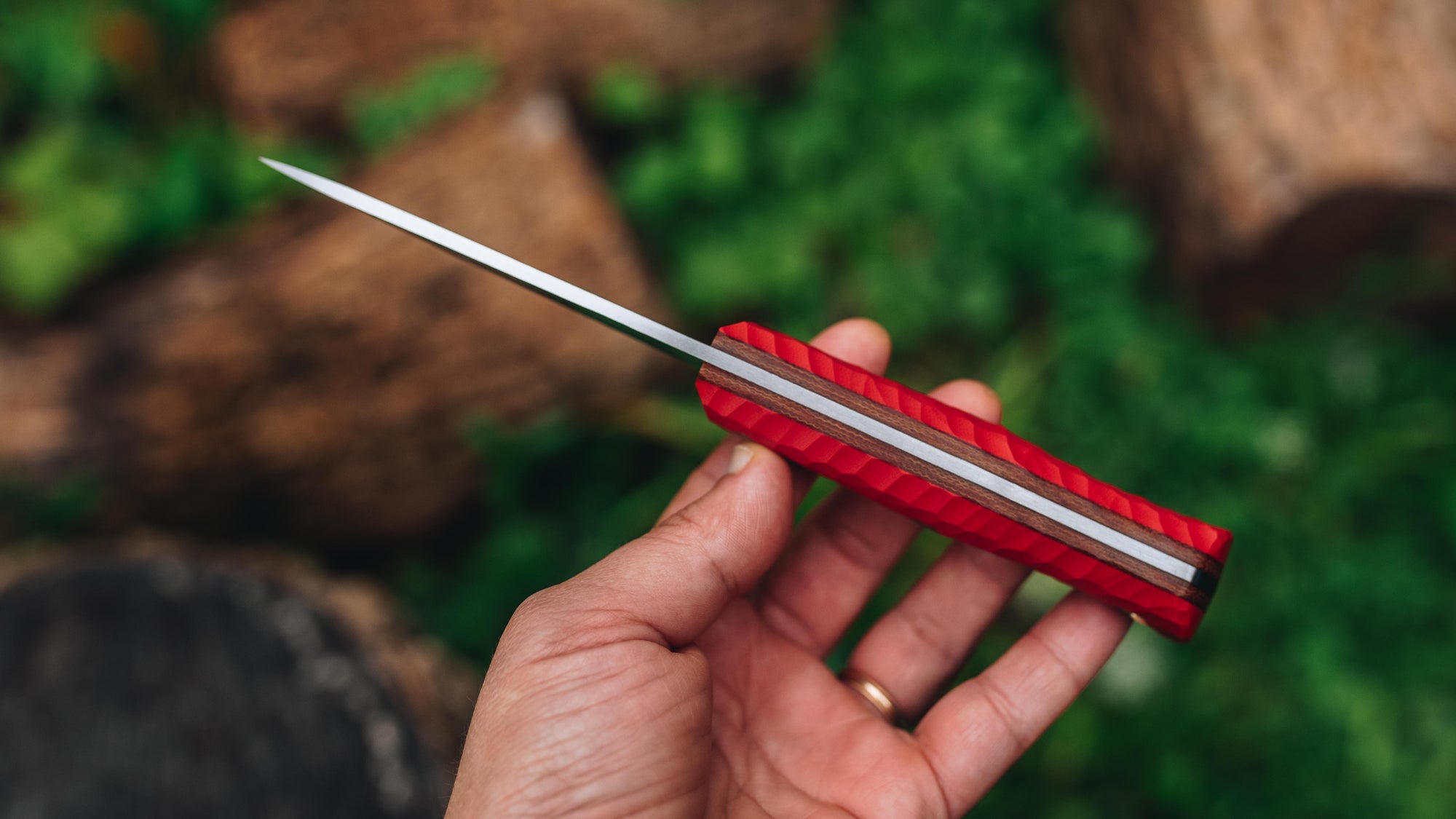 Mini Walkabout - in textured red G-10 - (Procut)