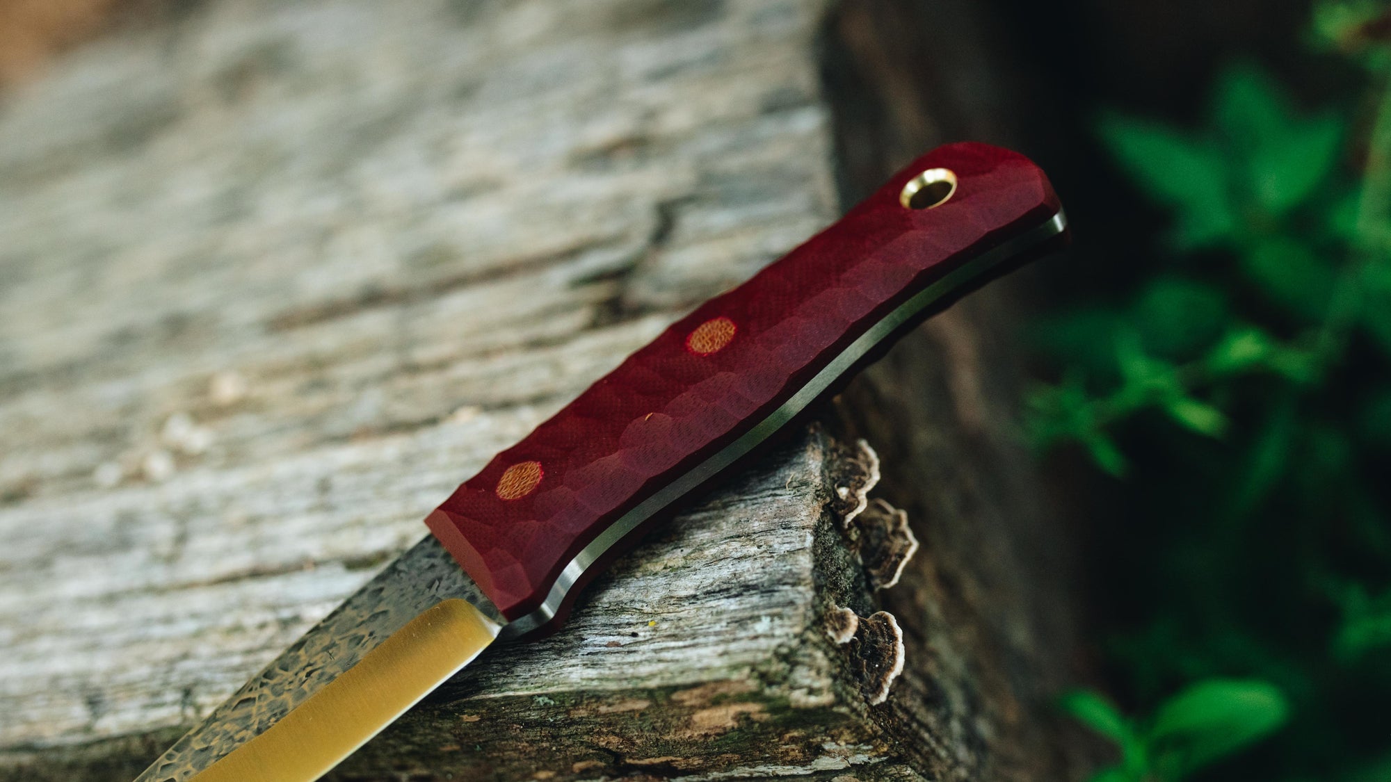 Traveler - in textured ruby red G-10 - (Procut)