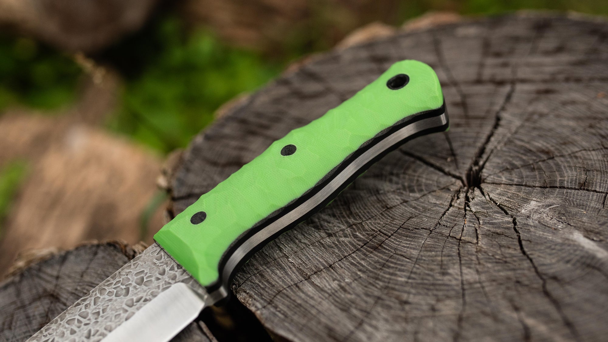 Brute - in textured lime green G10 - (Procut)