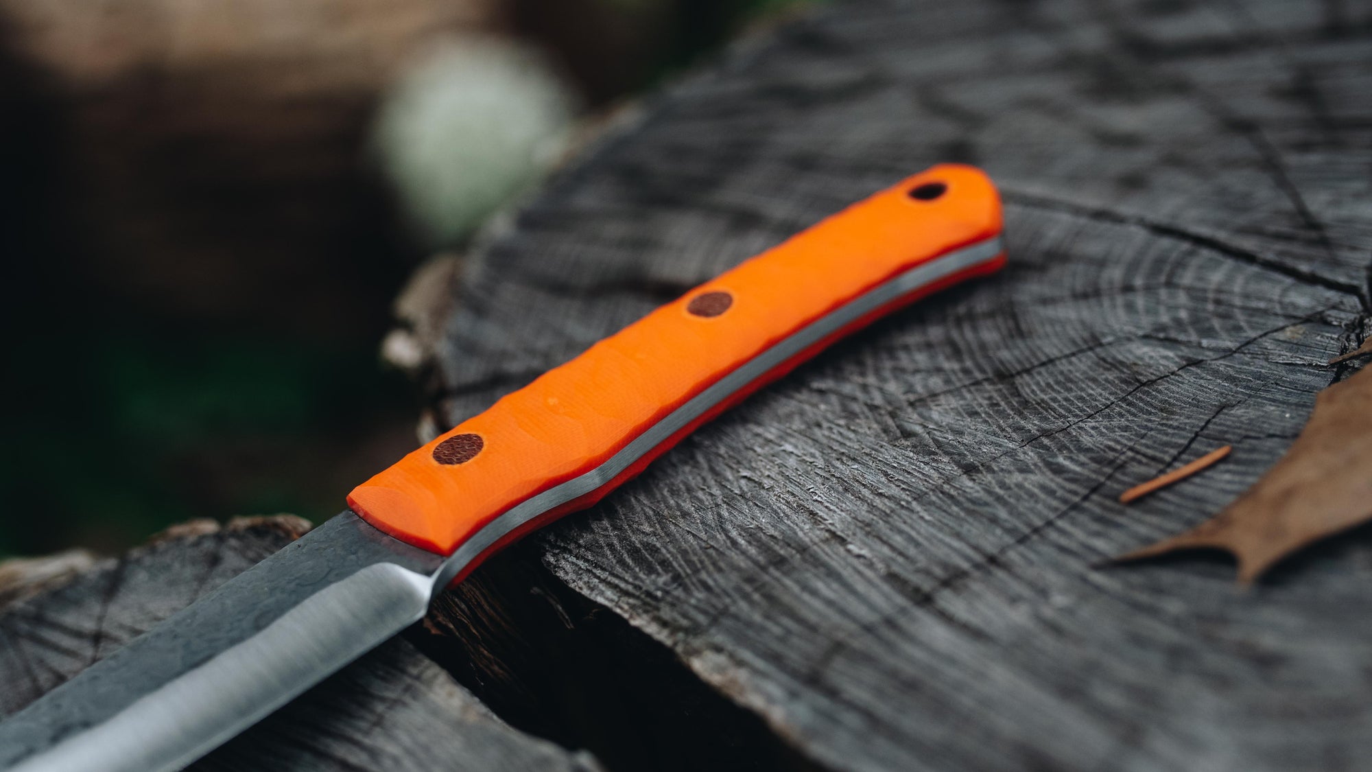 Wayfarer - in textured orange G-10 - (Procut)