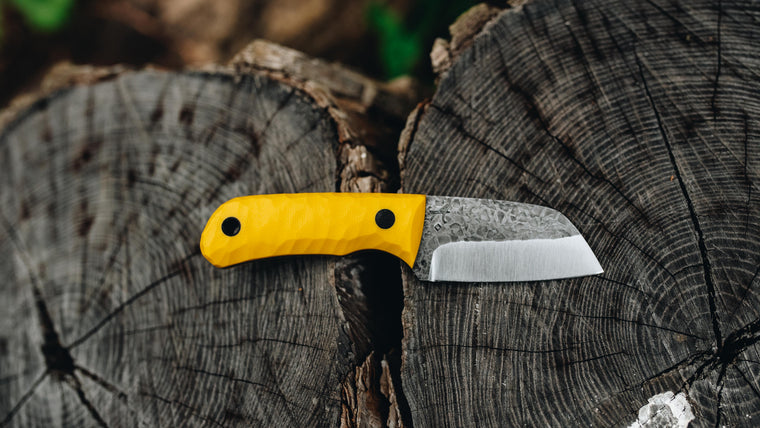 Prototype Trekker - in textured yellow G-10 - (Procut)