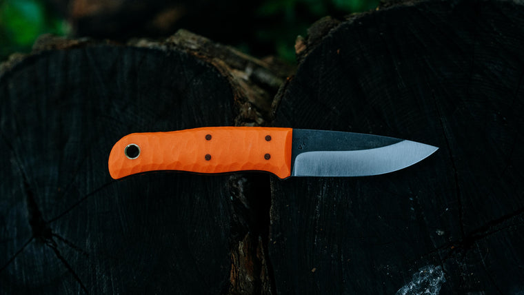 Traveler - in textured orange G-10 - (S90V)