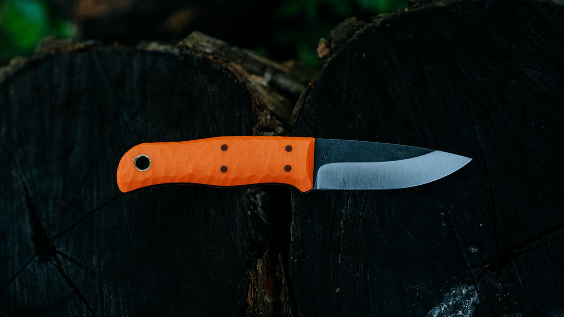 Traveler - in textured orange G-10 - (S90V)