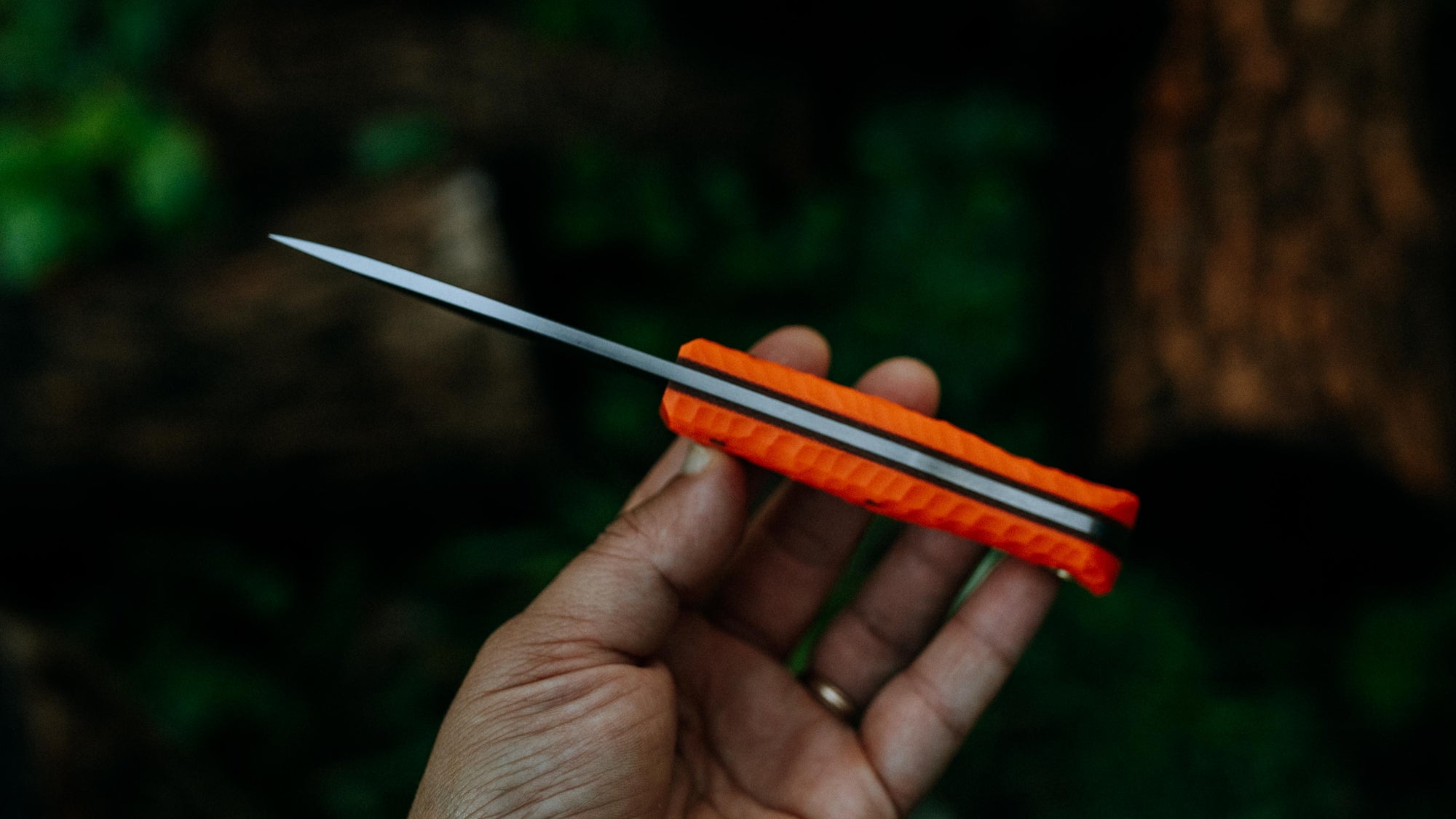 Traveler - in textured orange G-10 - (S90V)