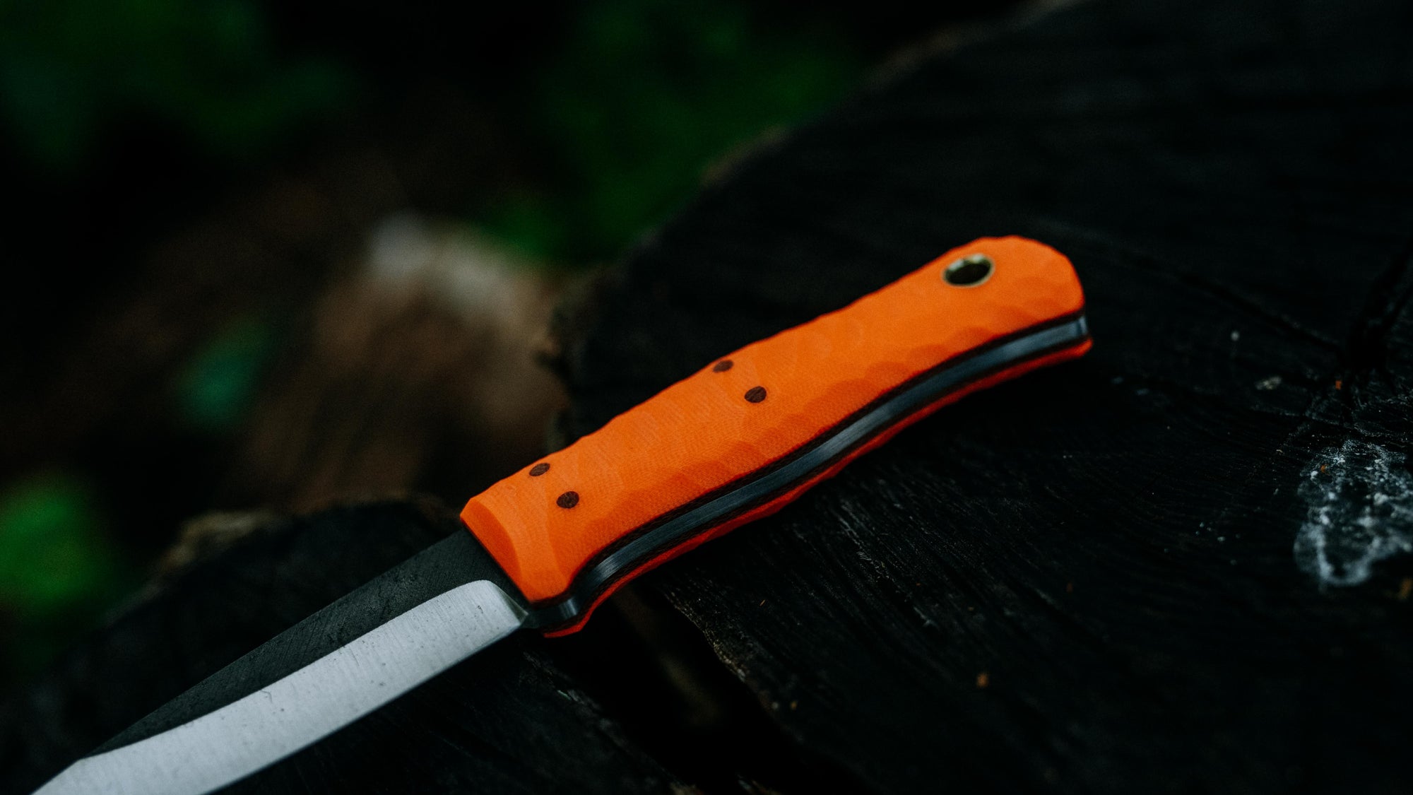 Traveler - in textured orange G-10 - (S90V)