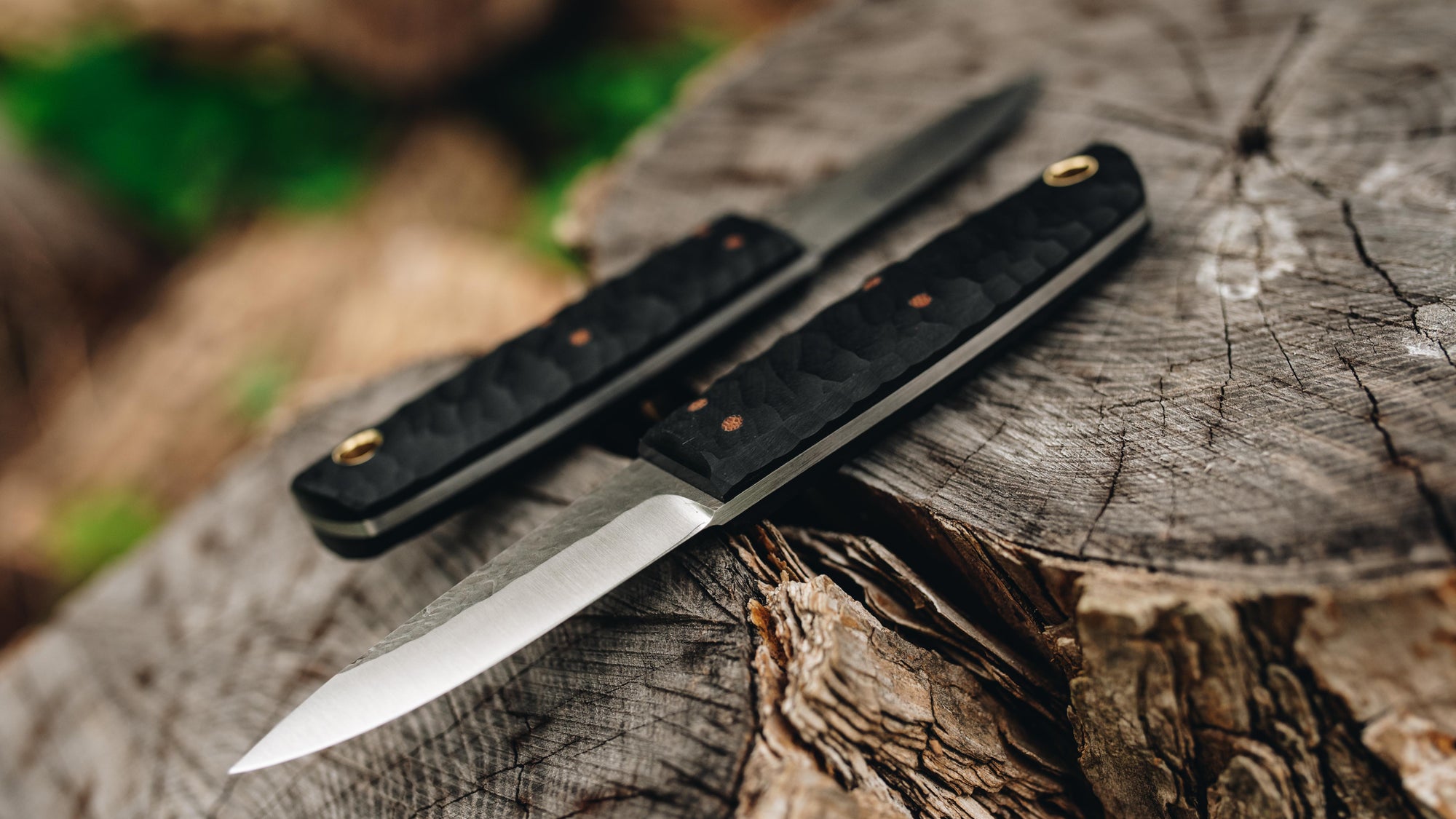 Pocket Puukko - in textured black G-10 - (CPM 3V)