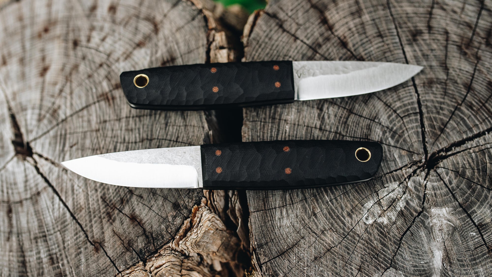 Pocket Puukko - in textured black G-10 - (CPM 3V)