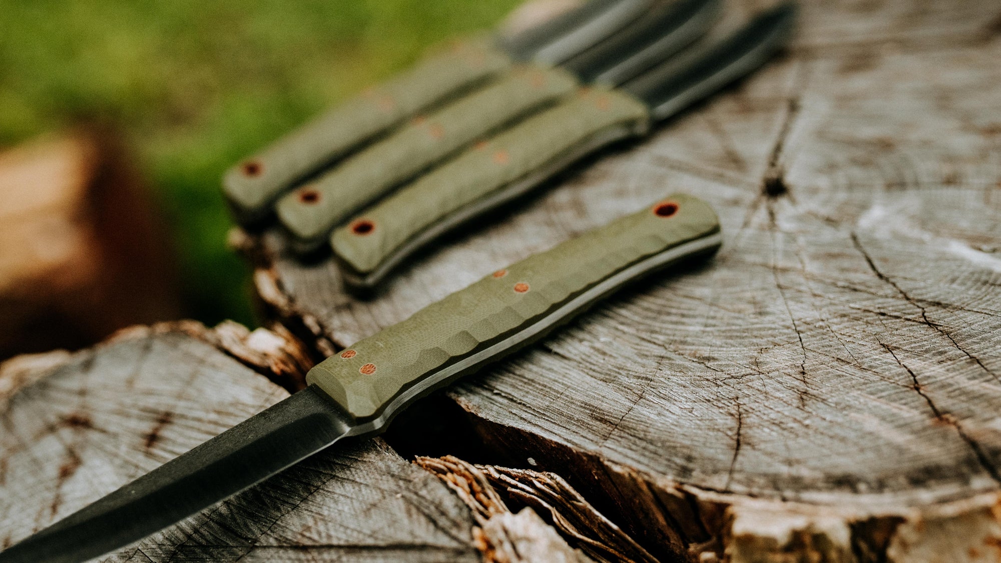 Quail - in textured OD G-10 - (CPM 3V)