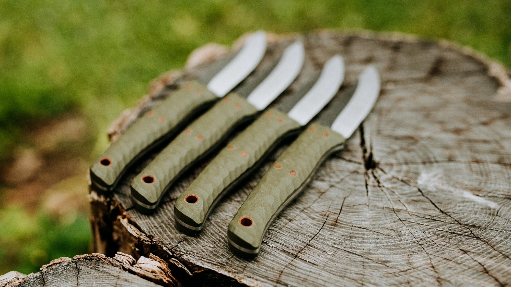Quail - in textured OD G-10 - (CPM 3V)