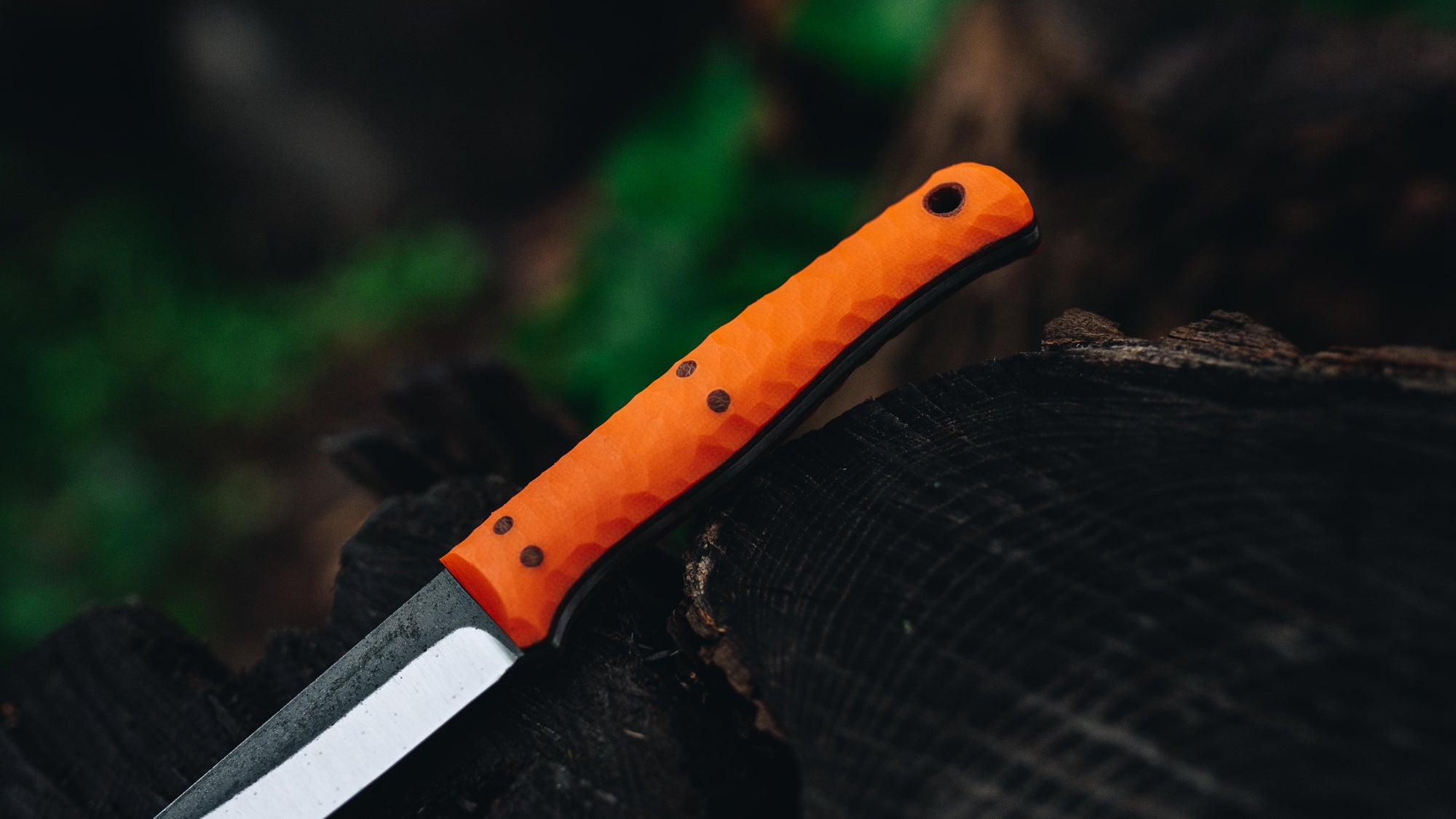 Quail - in textured orange G-10 - (CPM 3V)