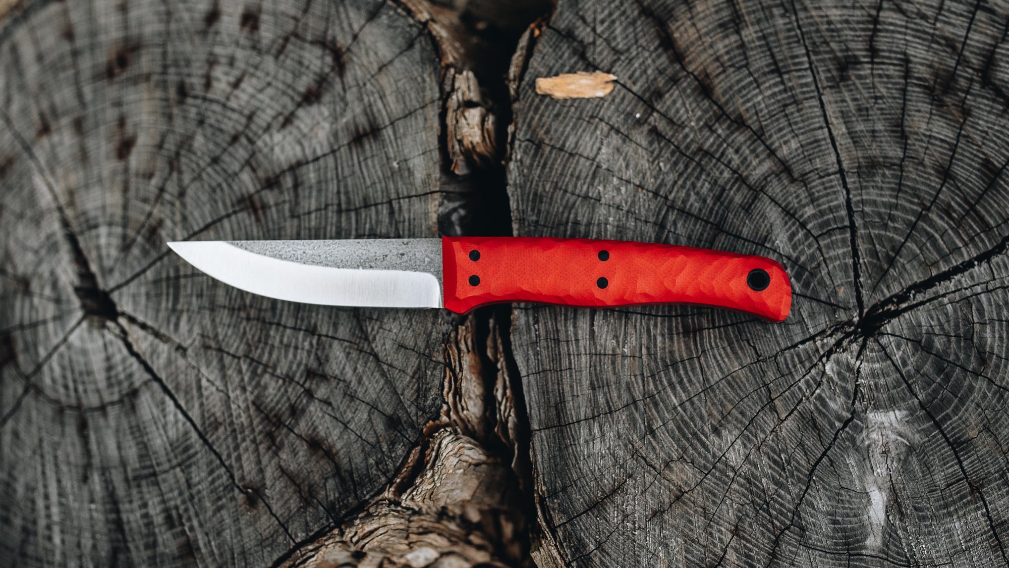 Quail - in textured red G-10 - (CPM 3V)
