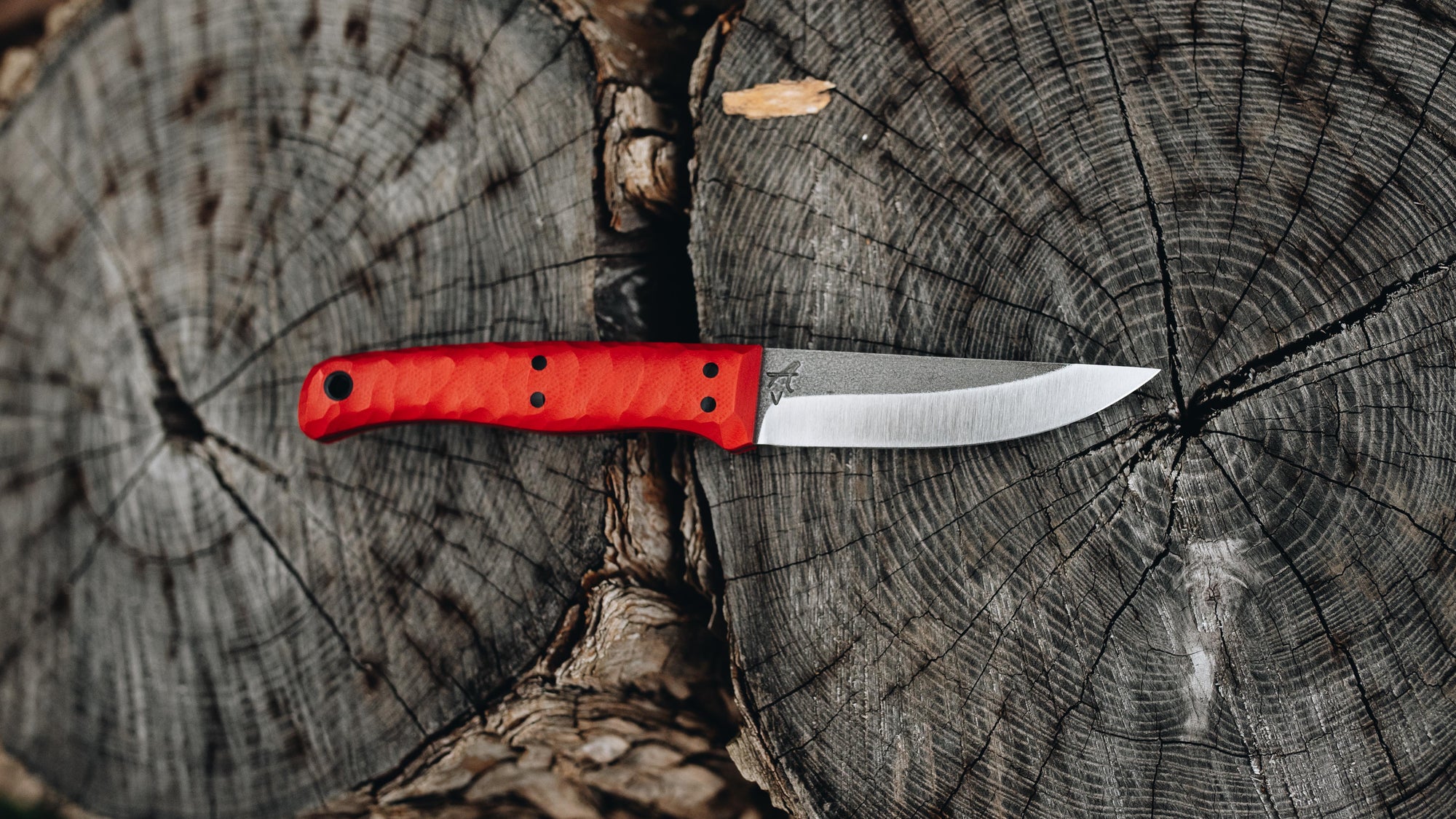 Quail - in textured red G-10 - (CPM 3V)
