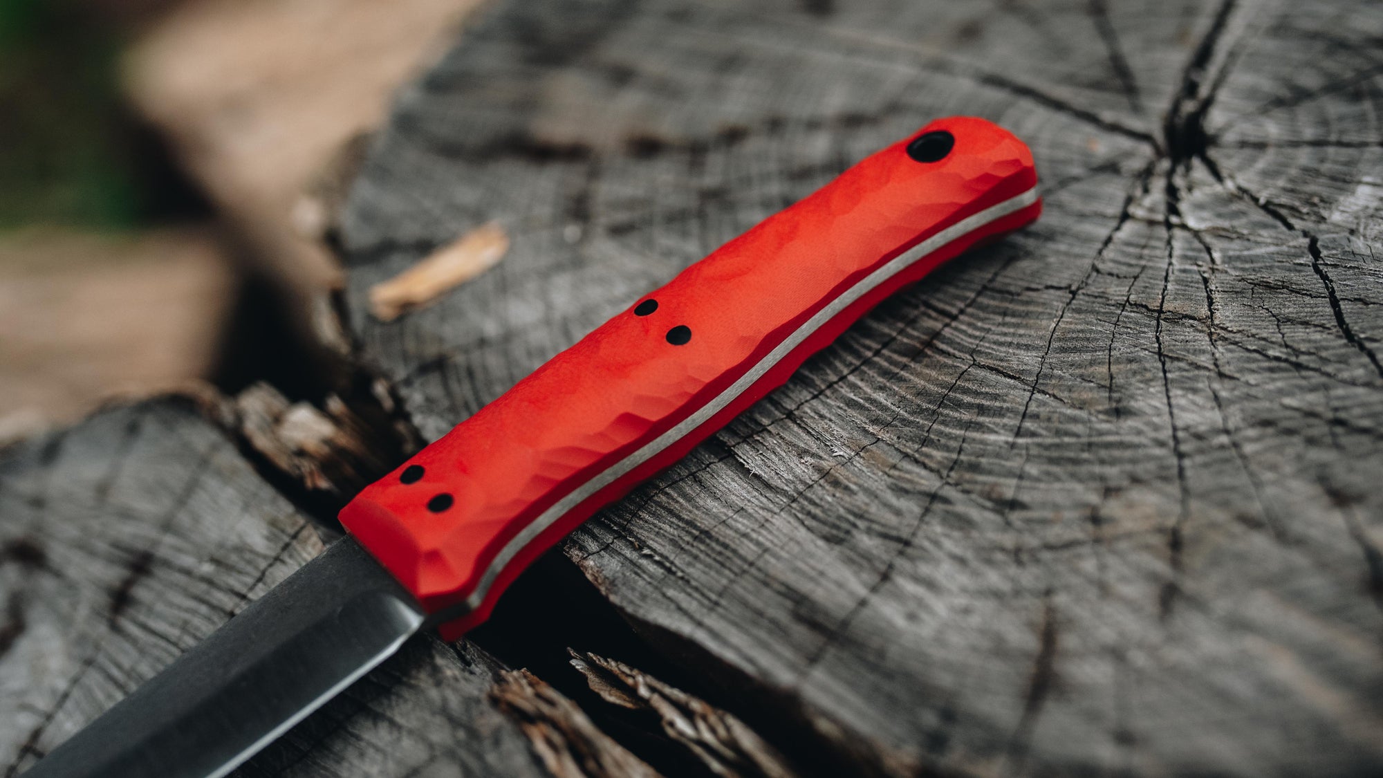 Quail - in textured red G-10 - (CPM 3V)