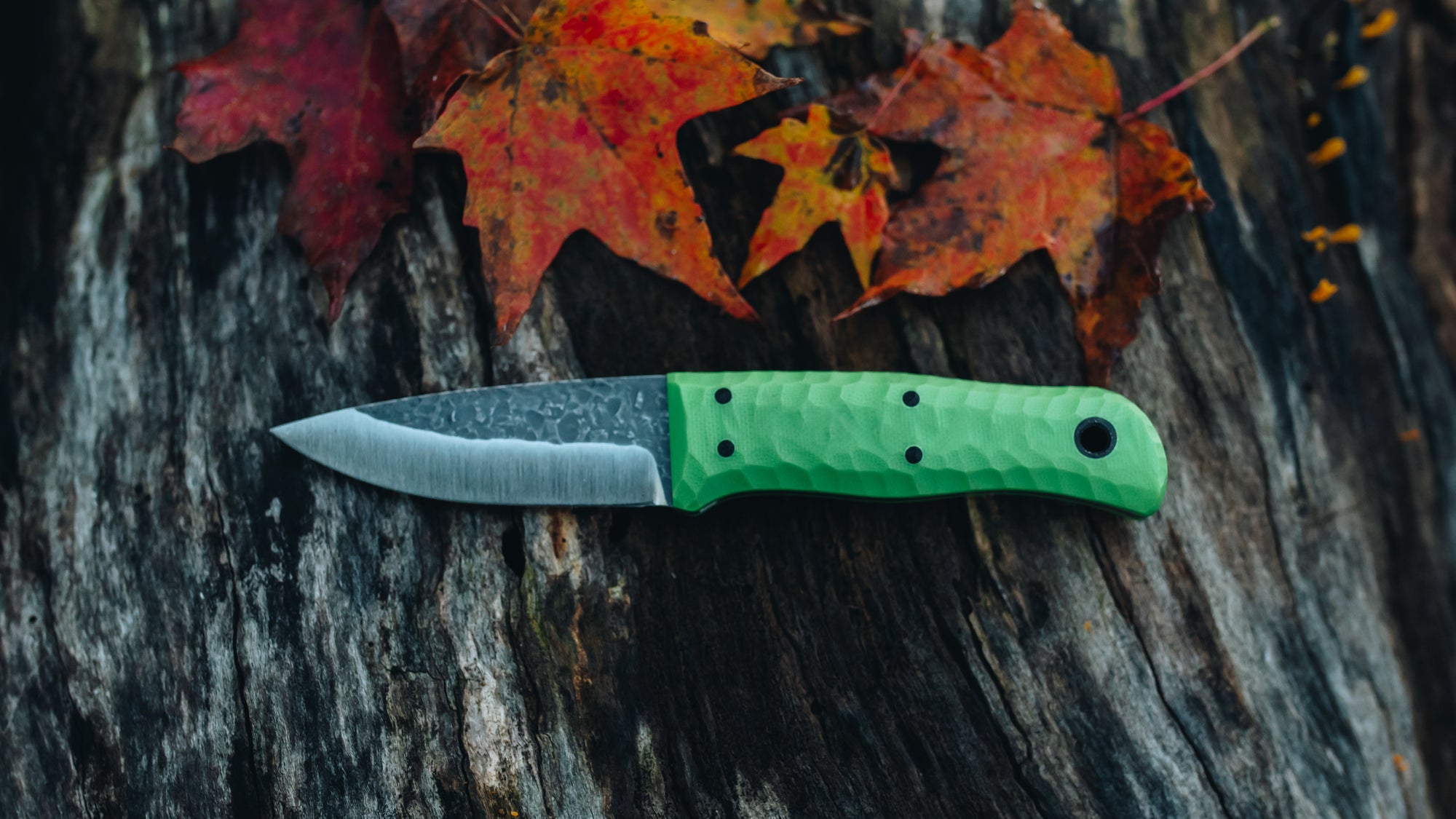 Traveler - in textured lime green G-10 - (Procut)