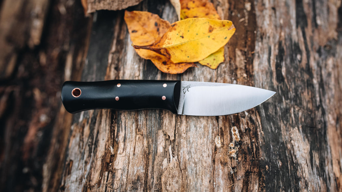3" Bushtool - in black canvas - (CPM 3V)