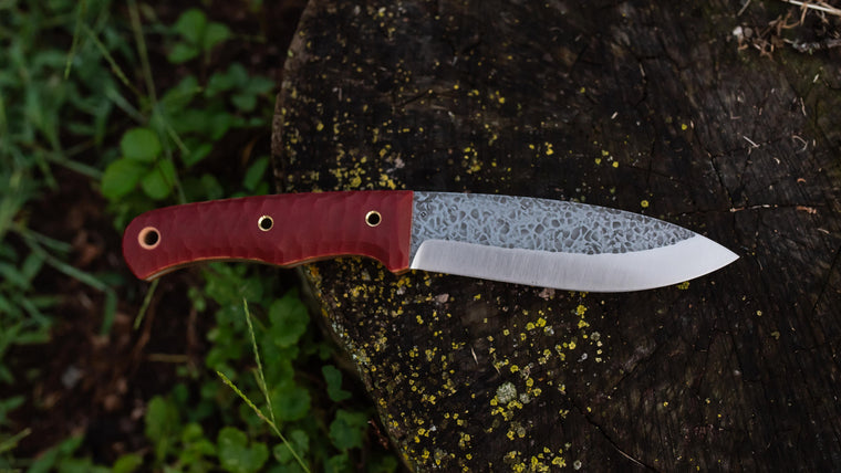 XL Mutt - in textured ruby red G-10 - (Procut)