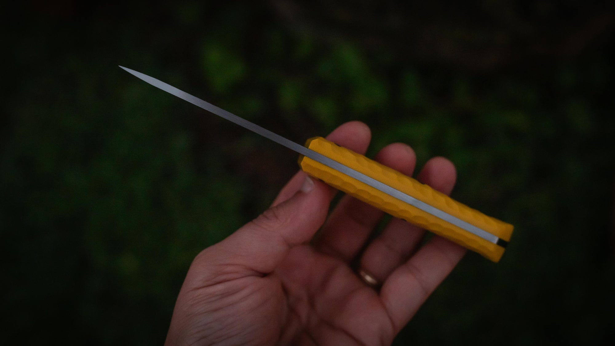 Traveler - in textured yellow G-10 - (Procut)