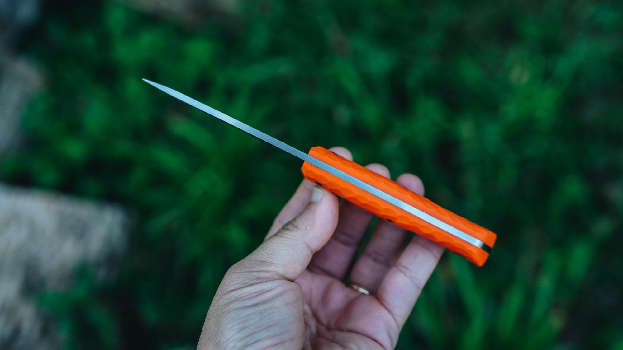 Traveler - in textured orange G-10 - (Procut)
